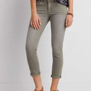 Military Green Cropped Jeggings